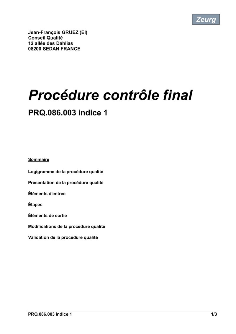 Procédure contrôle final 01
