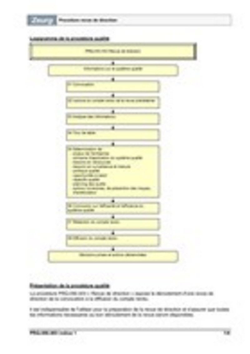 Procédure revue de direction 01