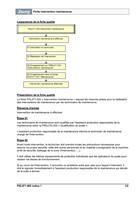 Fiche intervention maintenance